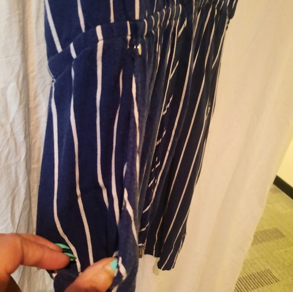 Lily Morgan Dress, size XLg, Navy blue with strap white. - Picture 3 of 6